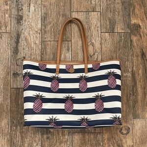 TORY BURCH pineapple tote EUC